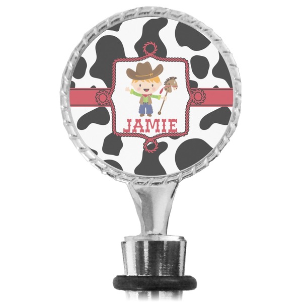Cowprint w/Cowboy Bottle Stopper Main View