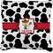 Cowprint w/Cowboy Faux-Linen Throw Pillow 18" (Personalized)