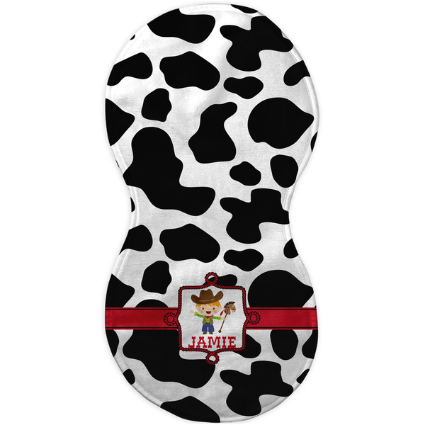 Cowprint w/Cowboy Burp Peanut Shaped Flat