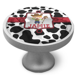 Cowprint w/Cowboy Cabinet Knob (Personalized)
