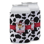 Cowprint w/Cowboy Can Cooler (12 oz) w/ Name or Text