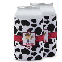 Cowprint w/Cowboy Can Cooler (12 oz) w/ Name or Text