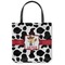 Cowprint w/Cowboy Canvas Tote Bag - Small - 13"x13" (Personalized)