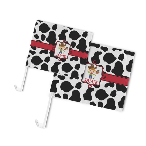 Cowprint w/Cowboy Car Flags - PARENT MAIN (both sizes)