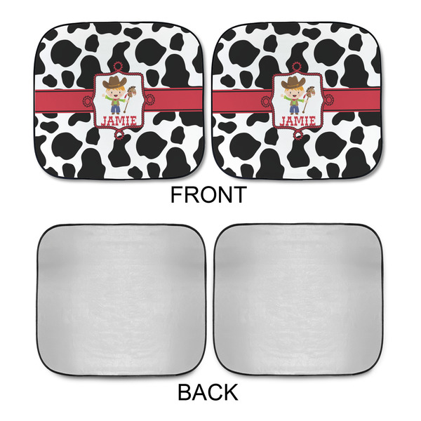 Cowprint w/Cowboy Car Sun Shades - APPROVAL
