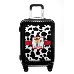Cowprint w/Cowboy Carry On Hard Shell Suitcase (Personalized)