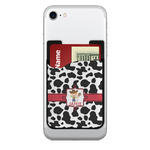 Cowprint w/Cowboy 2-in-1 Cell Phone Credit Card Holder & Screen Cleaner (Personalized)