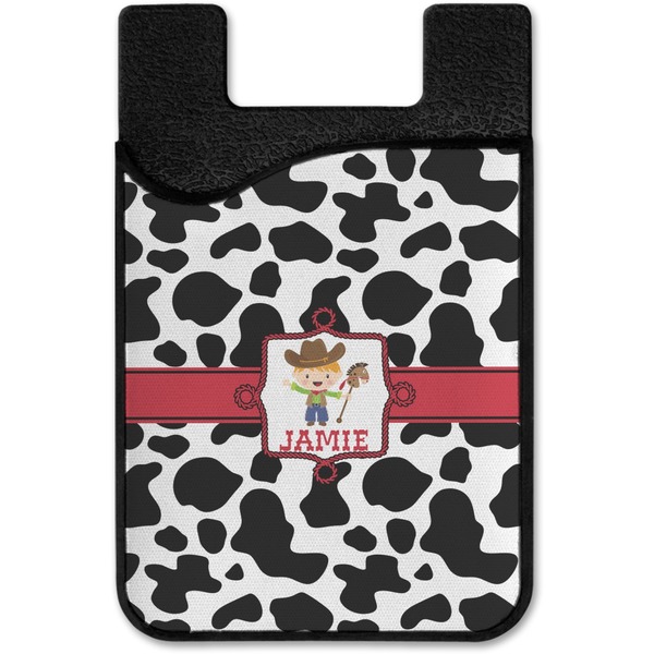 Cowprint w/Cowboy Cell Phone Credit Card Holder