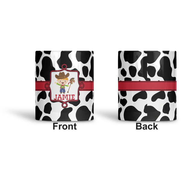 Cowprint w/Cowboy Ceramic Pen Holder - Apvl