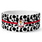 Cowprint w/Cowboy Ceramic Dog Bowl - Medium (Personalized)