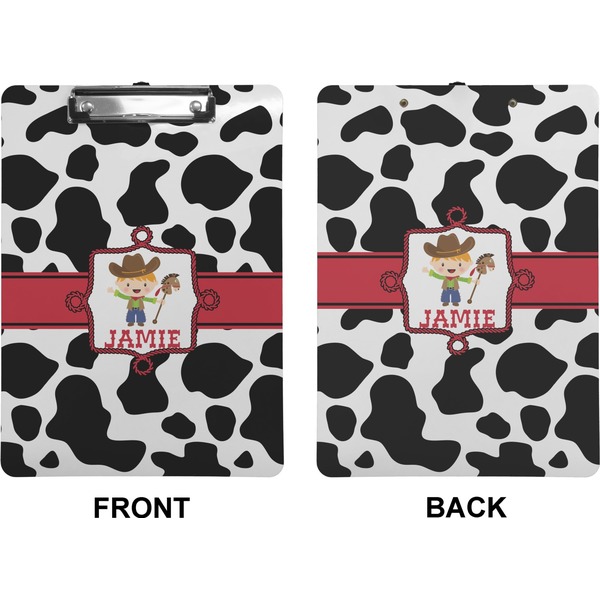 Cowprint w/Cowboy Clipboard (Letter) (Front + Back)