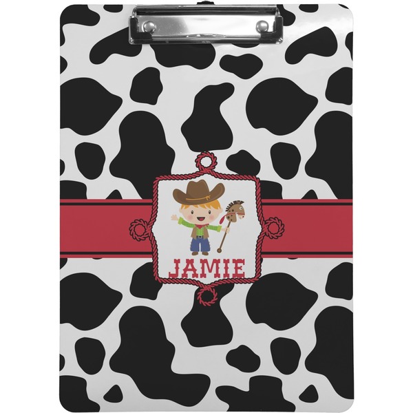 Custom Cowprint w/Cowboy Clipboard (Letter Size) (Personalized)