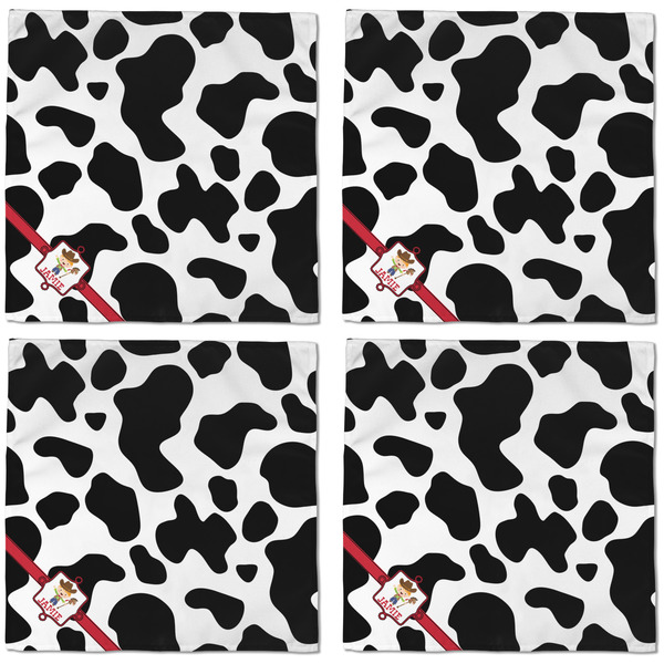 Cowprint w/Cowboy Cloth Napkins - Personalized Dinner (APPROVAL) Set of 4
