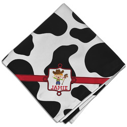 Cowprint w/Cowboy Cloth Dinner Napkin - Single w/ Name or Text
