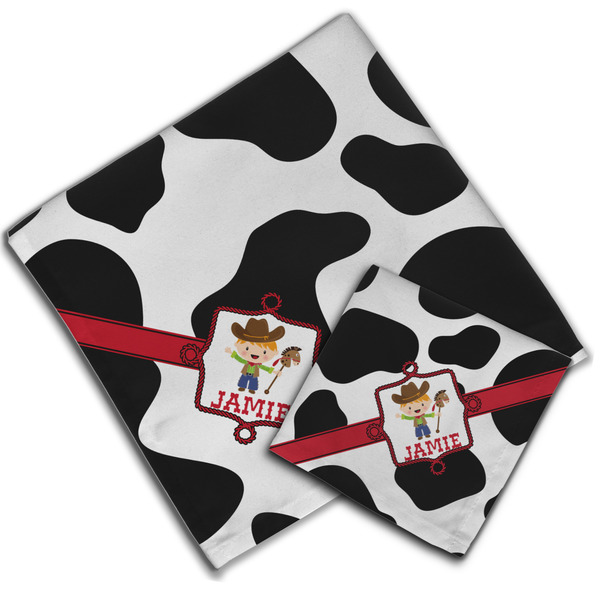 Cowprint w/Cowboy Cloth Napkins - Personalized Lunch & Dinner (PARENT MAIN)