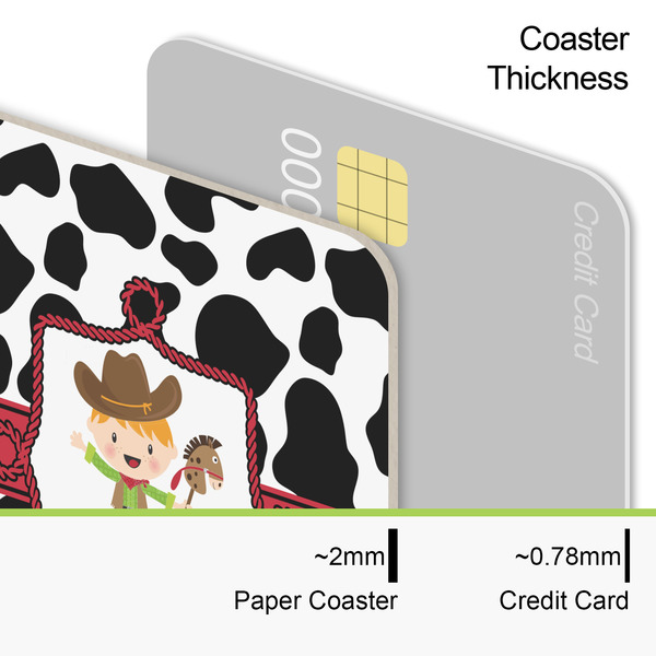 Cowprint w/Cowboy Coaster Thickness