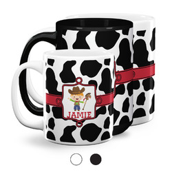 Cowprint w/Cowboy Coffee Mug (Personalized)