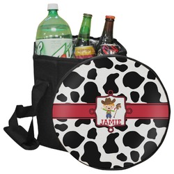 Cowprint w/Cowboy Collapsible Cooler & Seat (Personalized)