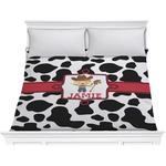 Cowprint w/Cowboy Comforter - King (Personalized)
