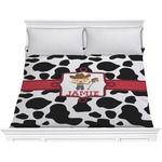 Cowprint w/Cowboy Comforter - King (Personalized)