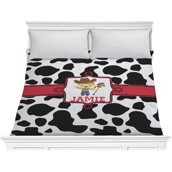 Cowprint w/Cowboy Comforter - King (Personalized)