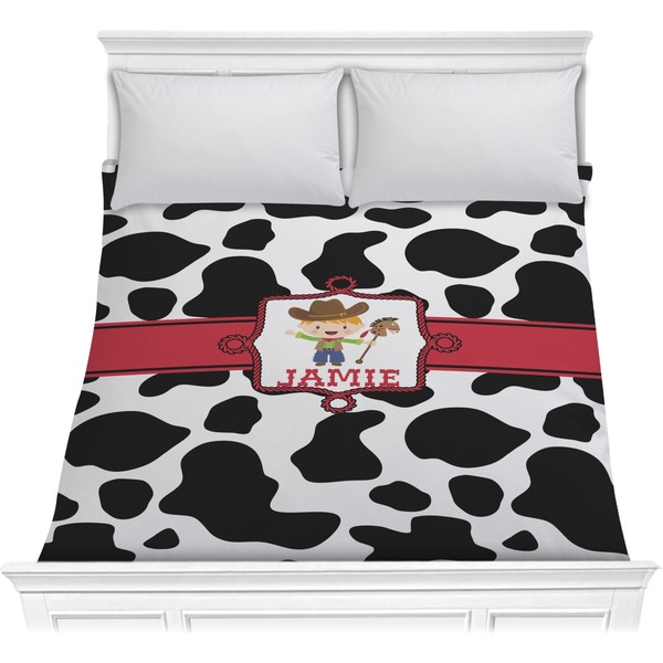 Custom Cowprint w/Cowboy Comforter - Full / Queen (Personalized)