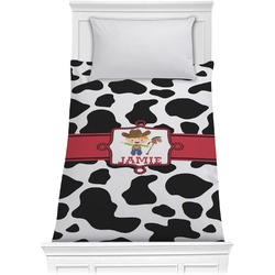 Cowprint w/Cowboy Comforter - Twin XL (Personalized)