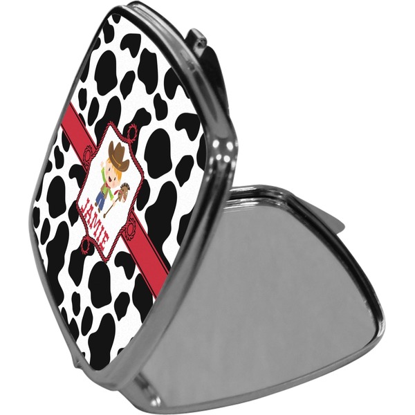 Cowprint w/Cowboy Compact Mirror (Side View)