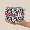 Cowprint w/Cowboy Cube Favor Gift Box - On Hand - Scale View