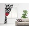 Cowprint w/Cowboy Curtain With Window and Rod - in Room Matching Pillow