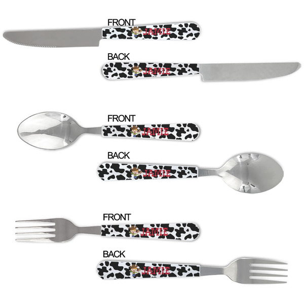 Cowprint w/Cowboy Cutlery Set - APPROVAL