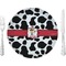 Cowprint w/Cowboy 10" Glass Lunch / Dinner Plates - Single or Set (Personalized)