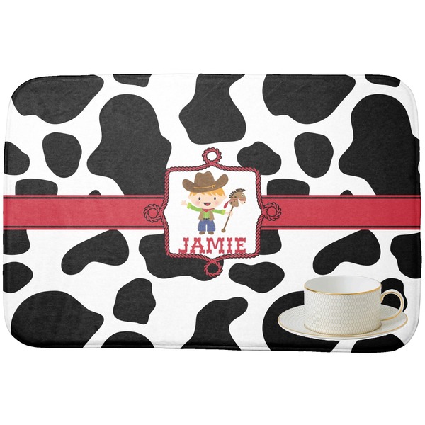 Cowprint w/Cowboy Dish Drying Mat
