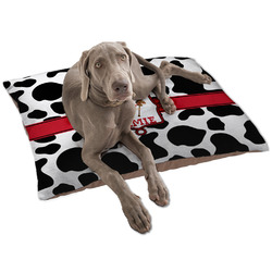 Cowprint w/Cowboy Dog Bed - Large w/ Name or Text