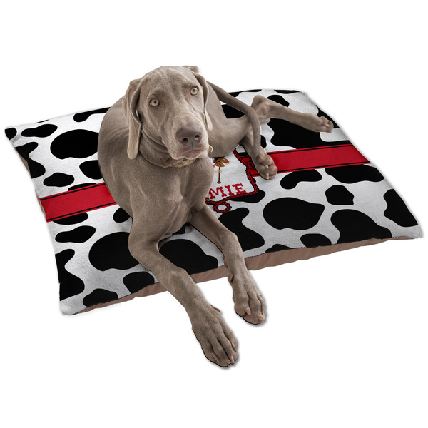 Cowprint w/Cowboy Dog Bed - Large LIFESTYLE