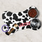 Cowprint w/Cowboy Dog Bone Shaped Mat Lifestyle