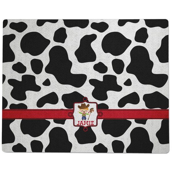 Cowprint w/Cowboy Dog Food Mat - Large without Bowls