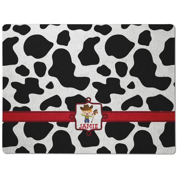 Cowprint w/Cowboy Dog Food Mat - Medium without bowls