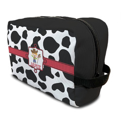Cowprint w/Cowboy Toiletry Bag / Dopp Kit (Personalized)