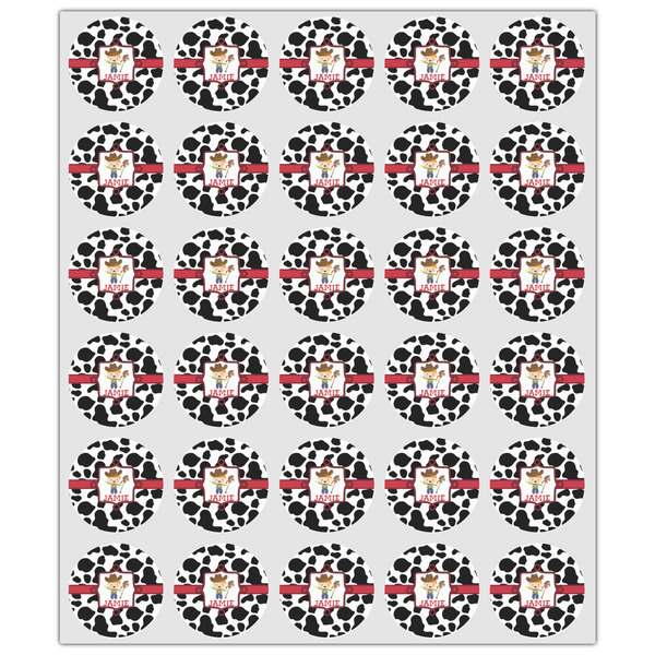 Cowprint w/Cowboy Drink Topper - XSmall - Set of 30