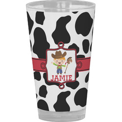 Cowprint w/Cowboy Pint Glass - Full Color (Personalized)