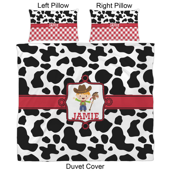 Cowprint w/Cowboy Duvet Cover Set - King - Approval