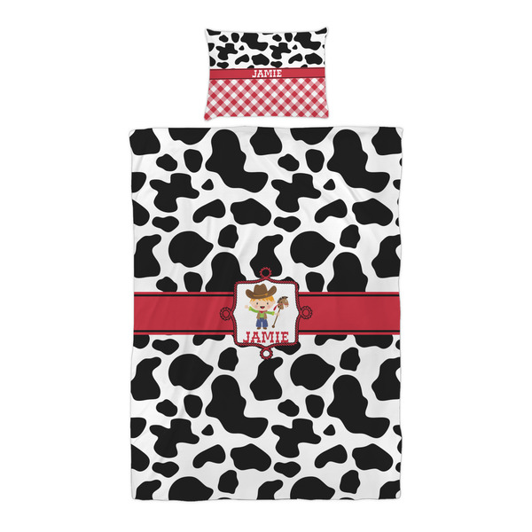 Cowprint w/Cowboy Duvet Cover Set - Twin XL - Alt Approval