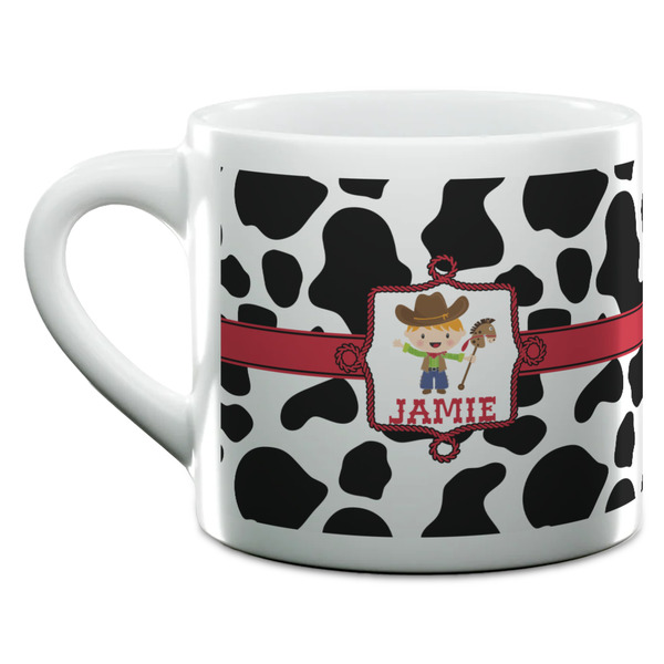 Cowprint w/Cowboy Espresso Cup - 6oz (Double Shot) (MAIN)