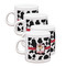 Cowprint w/Cowboy Single Shot Espresso Cups - Set of 4 (Personalized)