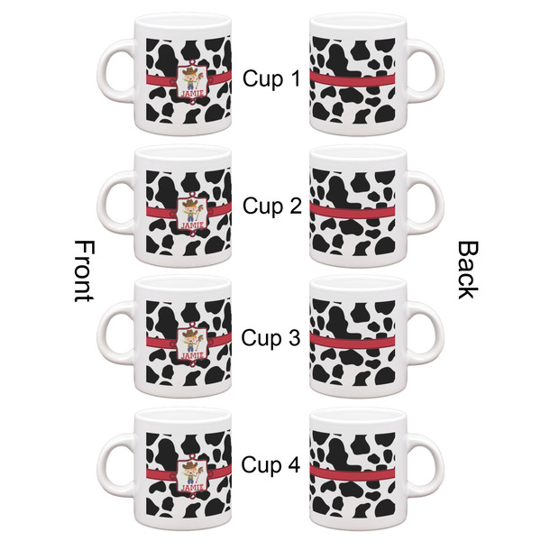 Cowprint w/Cowboy Espresso Cup Set of 4 - Apvl