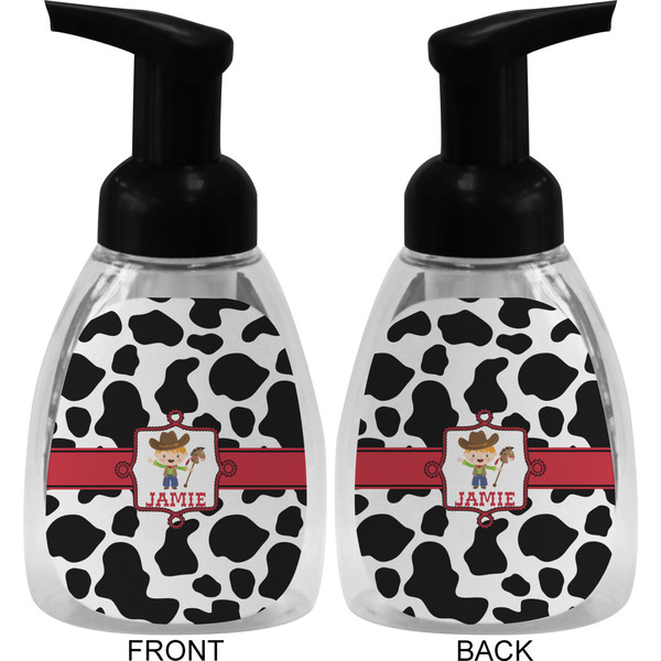 Cowprint w/Cowboy Foam Soap Bottle (Front & Back)