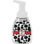 Cowprint w/Cowboy Foam Soap Bottle - White (Personalized)