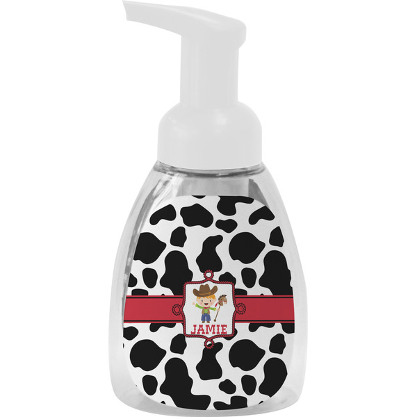 Custom Cowprint w/Cowboy Foam Soap Bottle (Personalized)