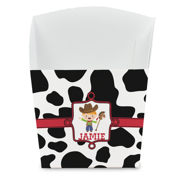 Custom Cowprint w/Cowboy French Fry Favor Boxes (Personalized)